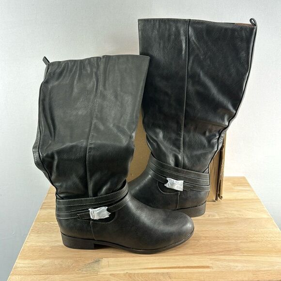 Journee Collection Ivie Extra Wide Calf Boot- Grey- Size 9- NIB - Picture 1 of 7
